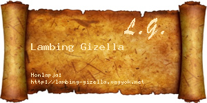 Lambing Gizella névjegykártya