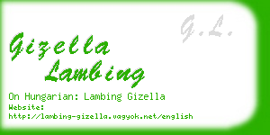 gizella lambing business card